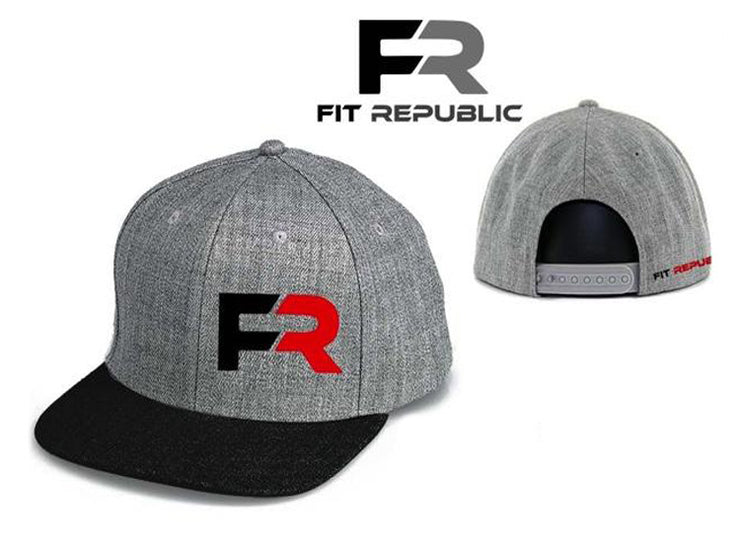 Gray Hat with Black & Red Logo