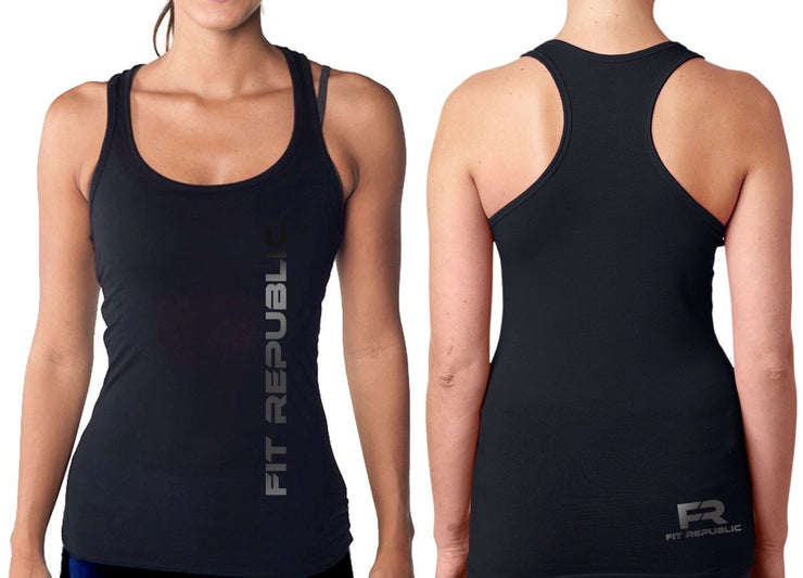 Black Tank with Black Foil Logo